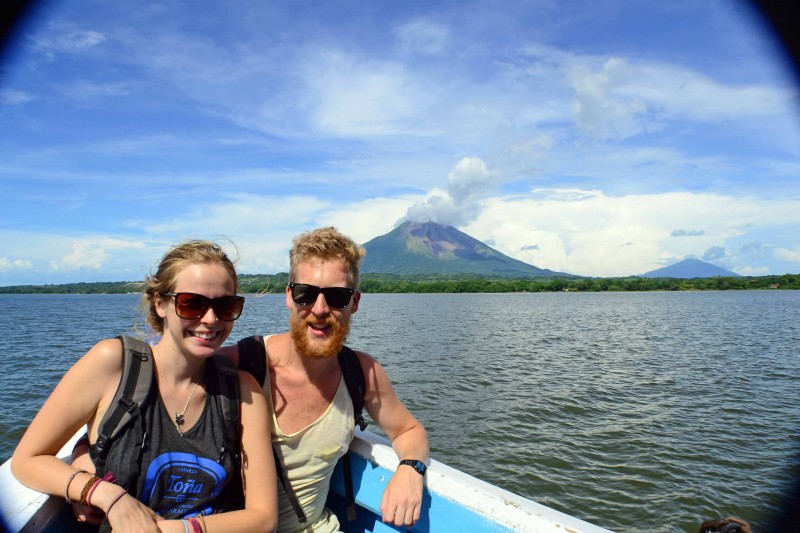 On the ferry to Ometepe
