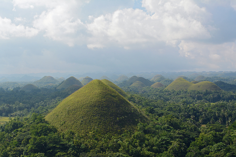 chocolate hills in Bohol, Philippines