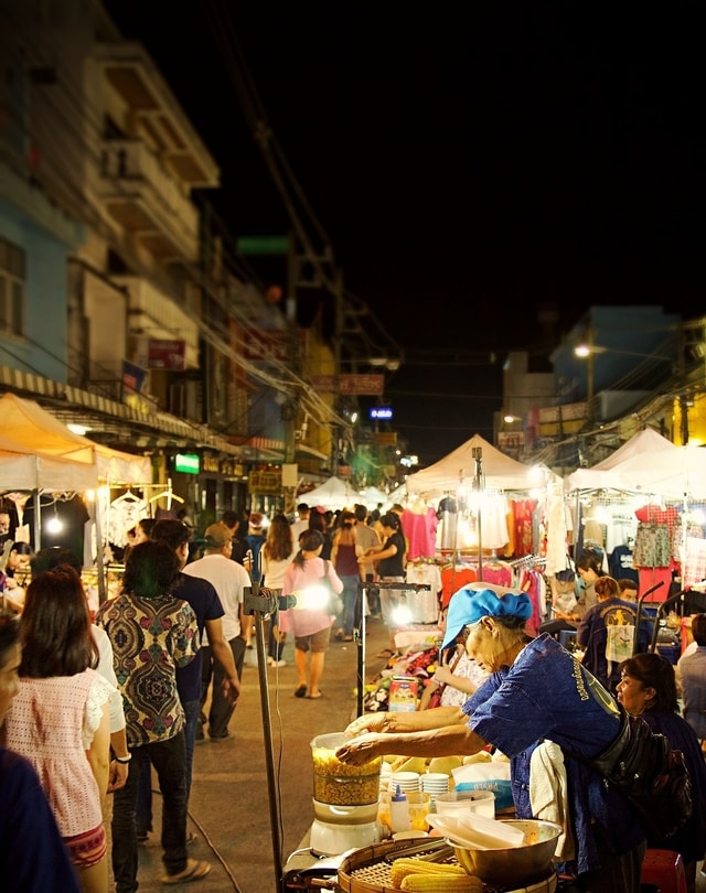 Thailand night market in Koh Phangan
